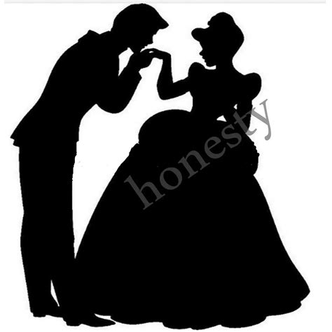 Prince and Princess Silhouette car window sticker wall vinyl decals ...