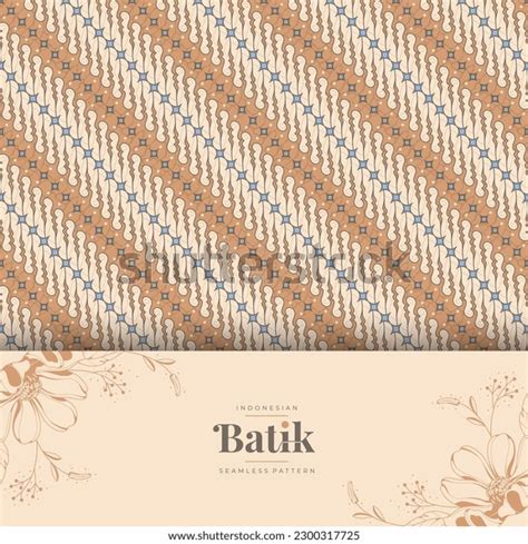 Vektor Stok Indonesian Batik Art Seamless Pattern Tanpa Royalti