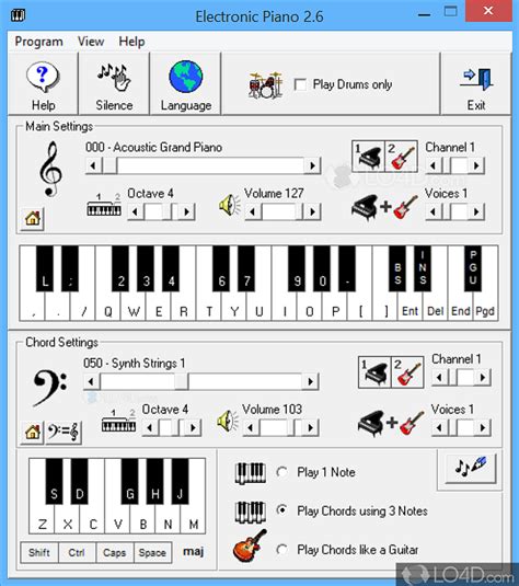 Electronic Piano keyboard - LO4D.com