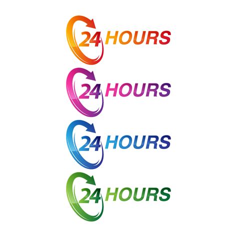 Twenty Four Hours Icon 24 Hours Vector Icon 19796890 Vector Art At