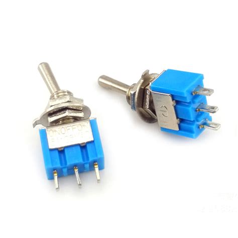 10Pcs Mini MTS 102 3 Pin SPDT ON ON 6A 125VAC Toggle Switches EBay