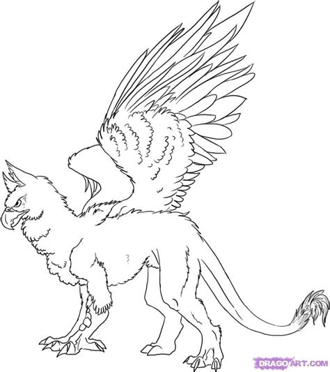 How To Draw A Gryphon Step By Step Drawing Guide By Dawn Comic