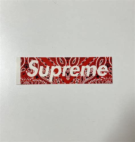 Supreme Supreme Paisley Box Logo Sticker Grailed