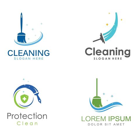 Cleaning Logo Cleaning Protection Logo And House Cleaning Logowith A