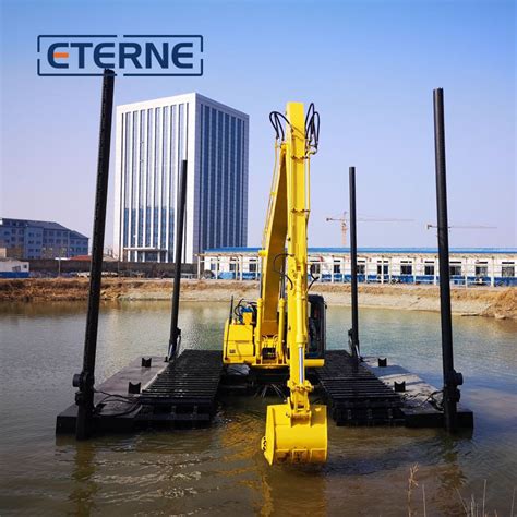 Amphibious Crawler Excavator For Wetland Restoration And Infrastructure