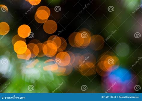 Abstract Blurry Christmas Lights on Christmas Tree Stock Image - Image ...