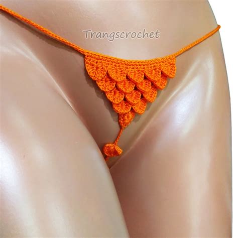 Crochet Extreme Micro G String Bikini Tiny Bikini Fish Etsy Australia