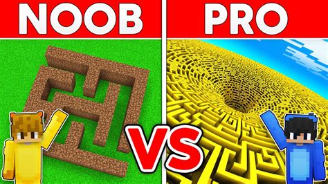 NOOB Vs PRO ULTIMATE Maze Build Challenge YouTube