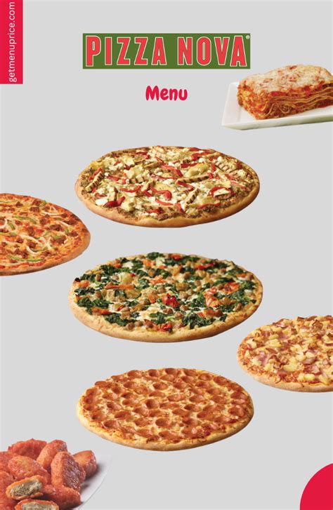 Pizza Nova Menu Price List Canada Updated November