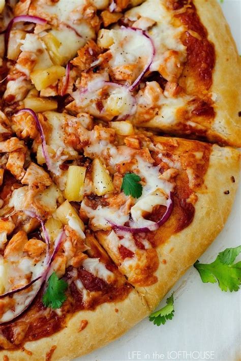 Hawaiian BBQ Chicken Pizza Life In The Lofthouse Chicken Pizza