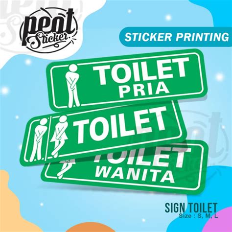 Jual Peot Stiker Vinyl Toilet Pria Wanita Kanan Kiri Shopee Indonesia