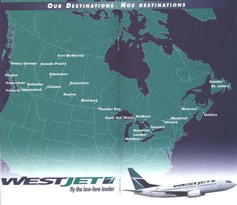 WestJet Timetables and Route Maps - The Airchive 2.0