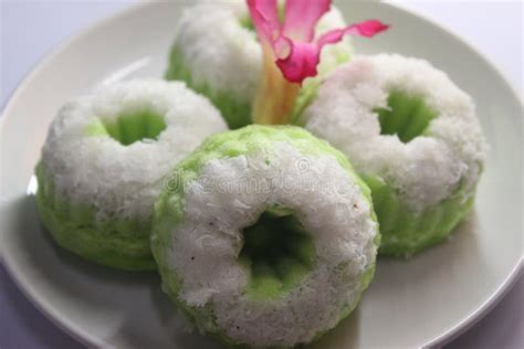 Delicious Putu Ayu Cake from Indonesia Stock Photo - Image of green ...