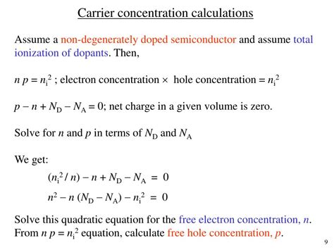 Ppt Chapter 2 4 Equilibrium Carrier Concentrations Powerpoint Presentation Id 1818048