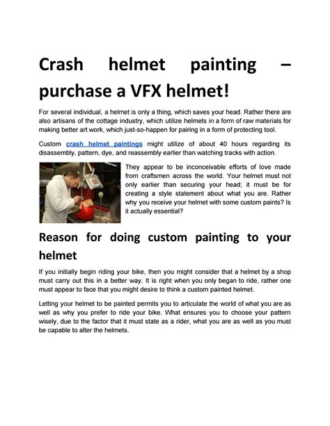 Crash Helmet Painting By Richardhawkinsactiv Issuu