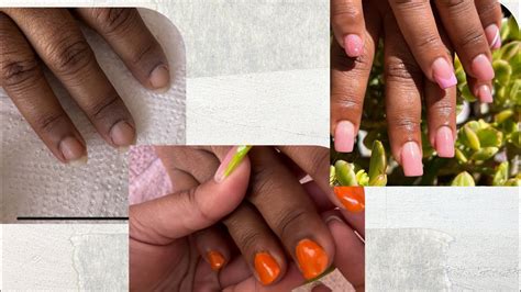 Transformation On Natural Nails Polygel Application YouTube