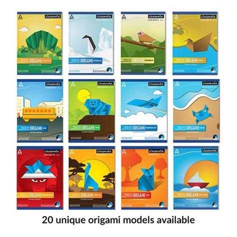 Buy Classmate Origami Soft Cover Exercise Notebook Unruled 168 Pages 24 Cm X 18 Cm Online At