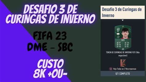 FIFA 23 DME SBC DESAFIO 3 DE CURINGAS DE INVERNO YouTube