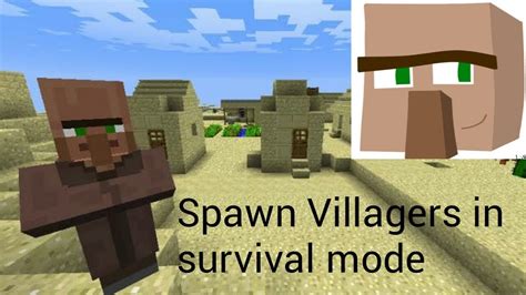 Spawn Villagers In Survival Modeminecraft Youtube