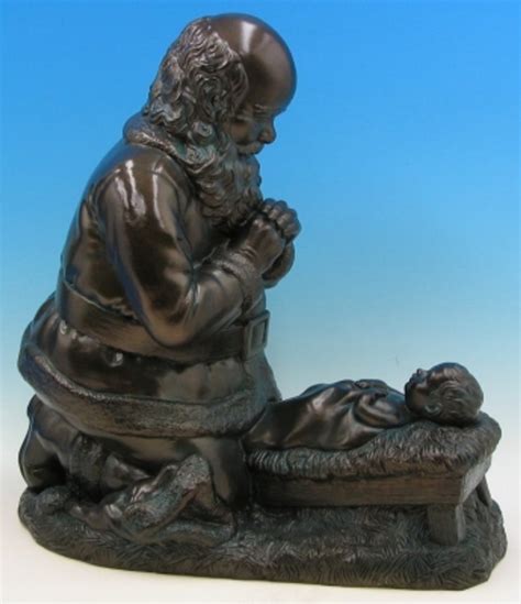 24 Kneeling Santa Indooroutdoor Statue Industrial Grade Plastic