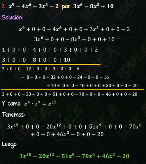 Solución Ejercicio 45 Multiplicación por coeficientes separados