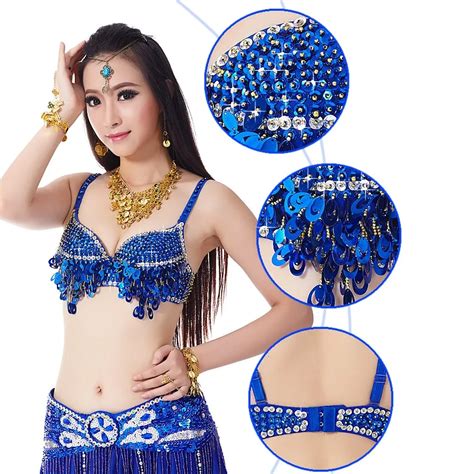 Sexy Professional Belly Dance Diamond Bra Belly Performance Only Bra