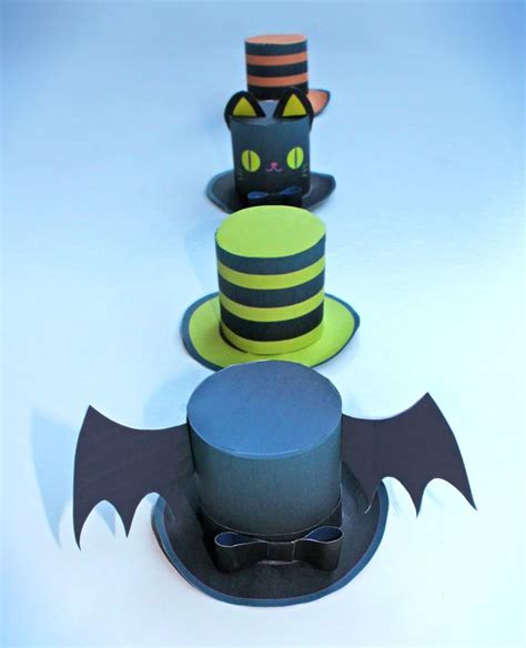 Cute Halloween Mini Top Hat 4 Diy Printable Easy To Make