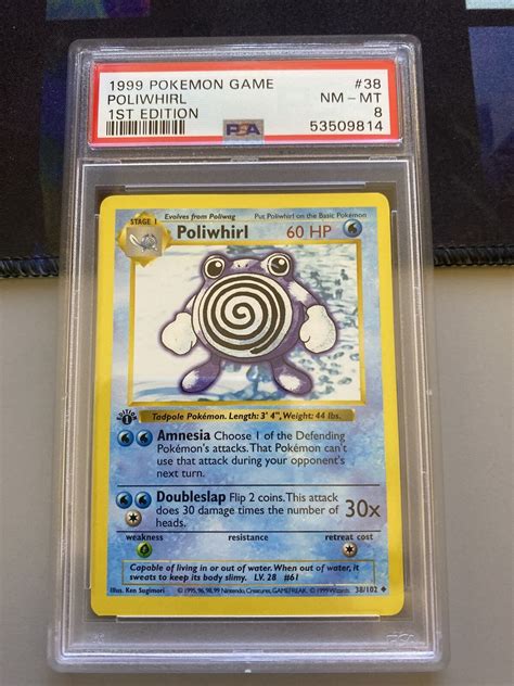 Psa Nm Mint Poliwhirl St Edition Base Set Shadowless Pokemon