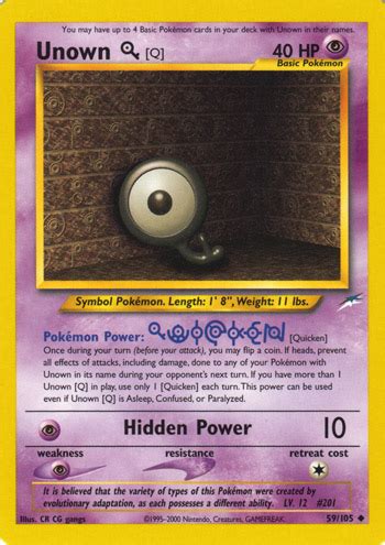 Unown Q Neo Destiny 59 Bulbapedia the community driven Pokémon