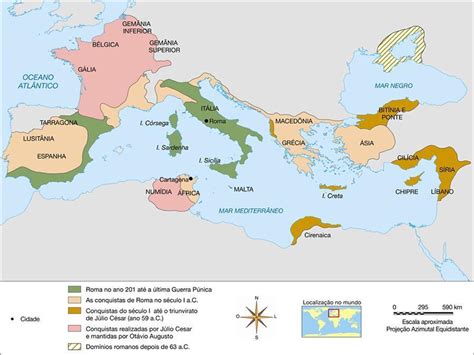 Observe os dois mapas a seguir que demonstram a expansão romana O