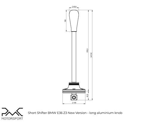 Short Shifter Bmw E Z New Version Long Black Knob Black