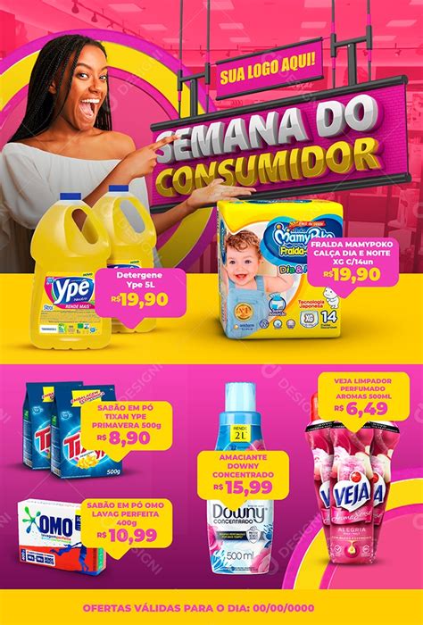 Encarte Semana Do Consumidor Venha Conferir Social Media Psd Edit Vel