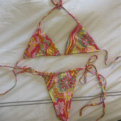 Frankies Bikinis Multicolor Bikini Set Top And Depop