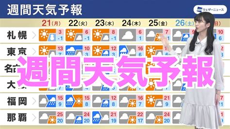 【週間天気予報】天気は周期変化 次の週末は雨風強まり荒天の可能性も News Wacoca Japan People Life