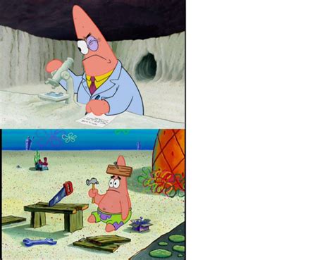 Scientist Patrick Blank Template - Imgflip