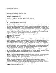 HEalthASS WK8 Docx Review Of Case Study 1 Assessing Musculoskeletal