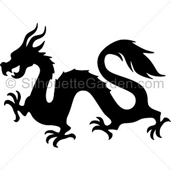 Chinese Dragon Silhouette