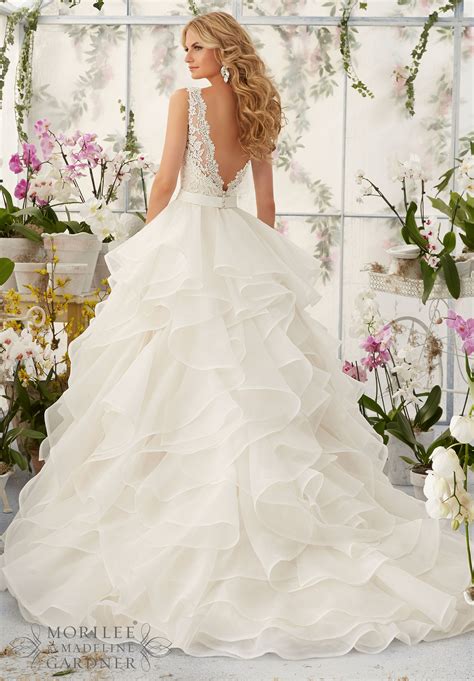 Mori Lee Style No2805 Natural Waist Line With V Neck Line