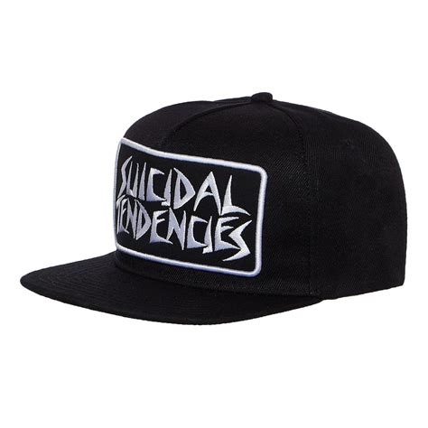 Suicidal Tendencies Logo Patch Snapback Baseball Hat Black HHV