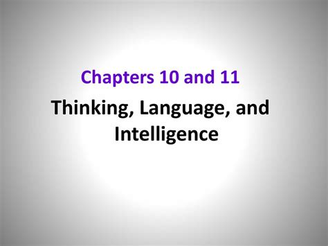 Thinking Language And Intelligence Ppt Download