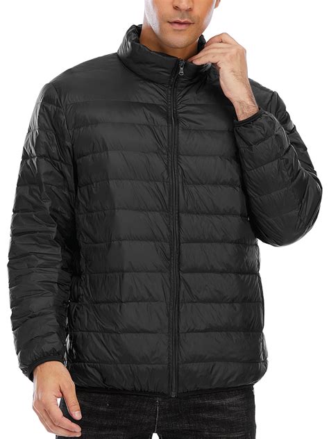 Youloveit Mens Ultra Light Puffer Down Zip Up Jacket Polyester Padded