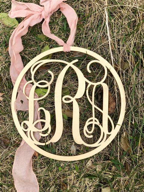 Laser Cut Round Monogram Sign Laser Cut Monogram Sign Etsy