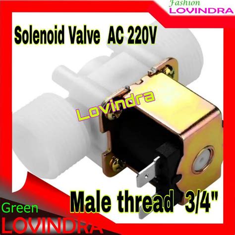 Jual Solenoid Selenoid Valve Ac 220v Drat 34 Inch Nc Kran Air Elektrik