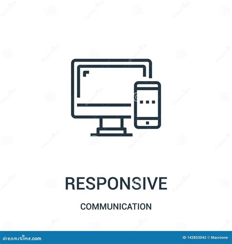 Responsive Icon Vector From Communication Collection Thin Line