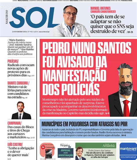 Nascer do SOL 23 fev 2024 Jornais e Revistas SAPO pt Última