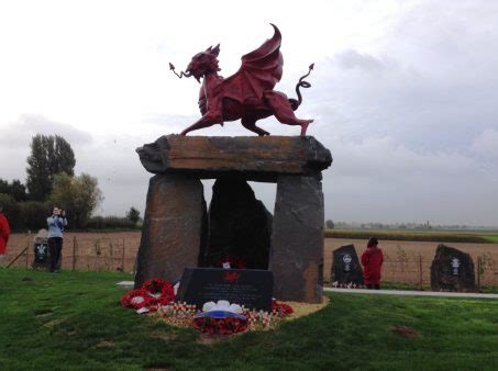 Welsh Dragon Memorial At Pilckem Ridge Somme And Ypres Battlefield Tour