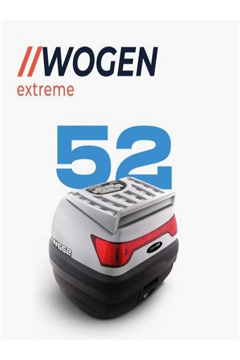 pekars Wogen Extreme Beyaz 52 Lt Motosiklet Arka Çantası Topcase Full