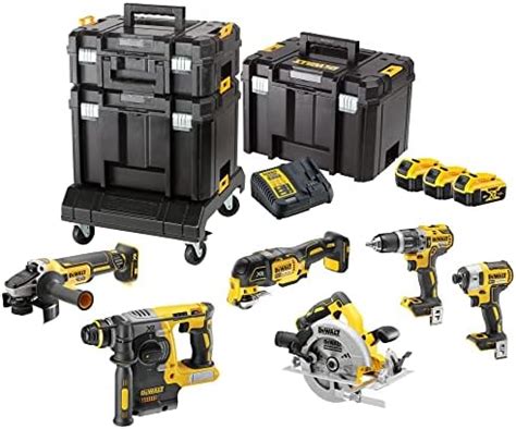 DEWALT Kit Premium 8 Outils XR 18V 5Ah Brushless Perceuse Visseuse à