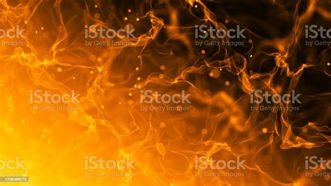 Beautyful Gold Smoke Particles Abstract Background With Shining Golden