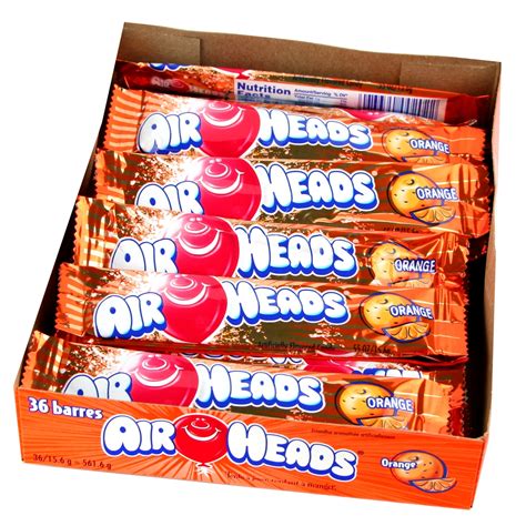 Kosher AirHeads Orange Taffy Candy Bars - 36CT Case • Oh! Nuts®